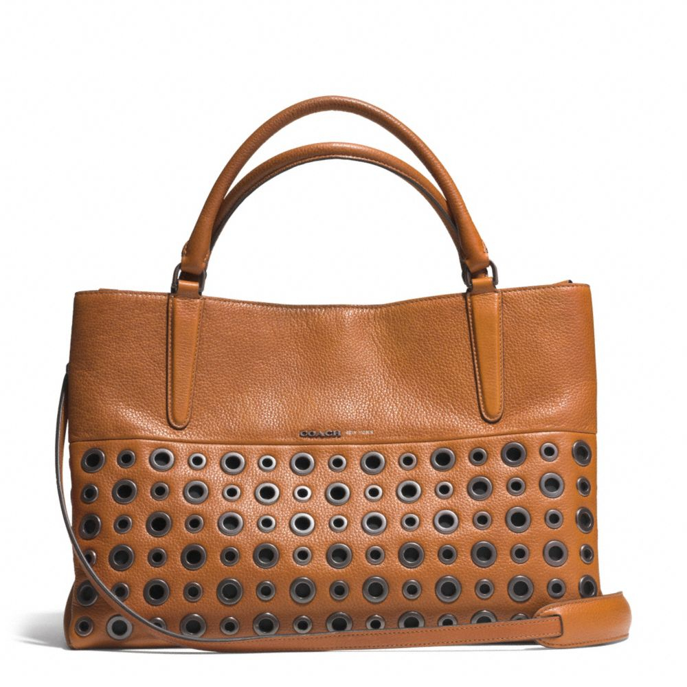 COACH The Grommets Soft Borough Bag In Pebbled Leather in Brown Lyst