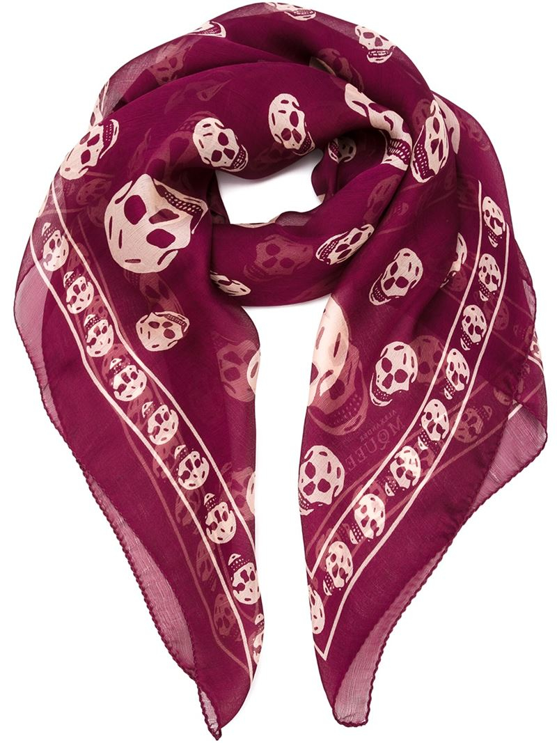 dress - Mcqueen Alexander skull scarf red video dress - Mcqueen Alexander skull scarf red video