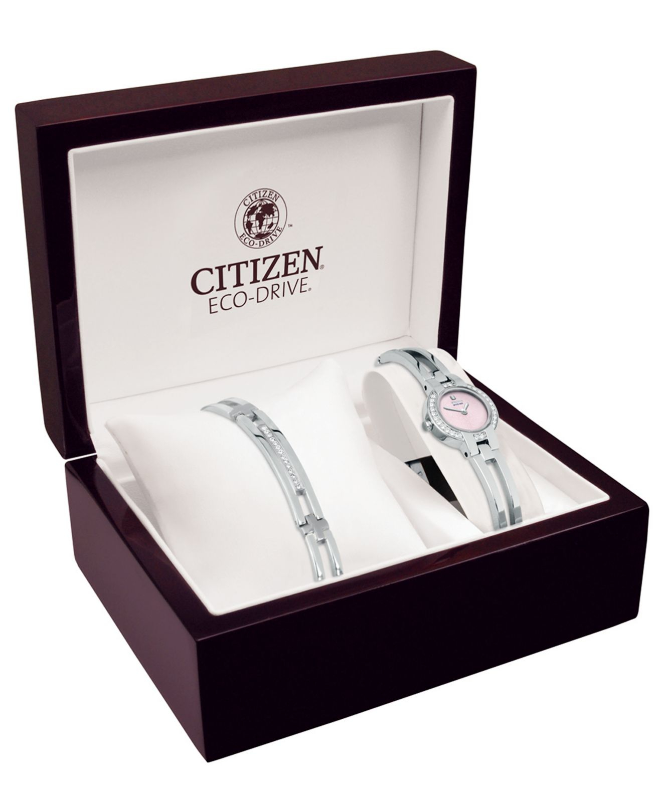 Citizen Women S Eco Drive Stainless Steel Bangle Bracelet Watch And Bracelet Set 21mm Ew9990 62x In Metallic Lyst