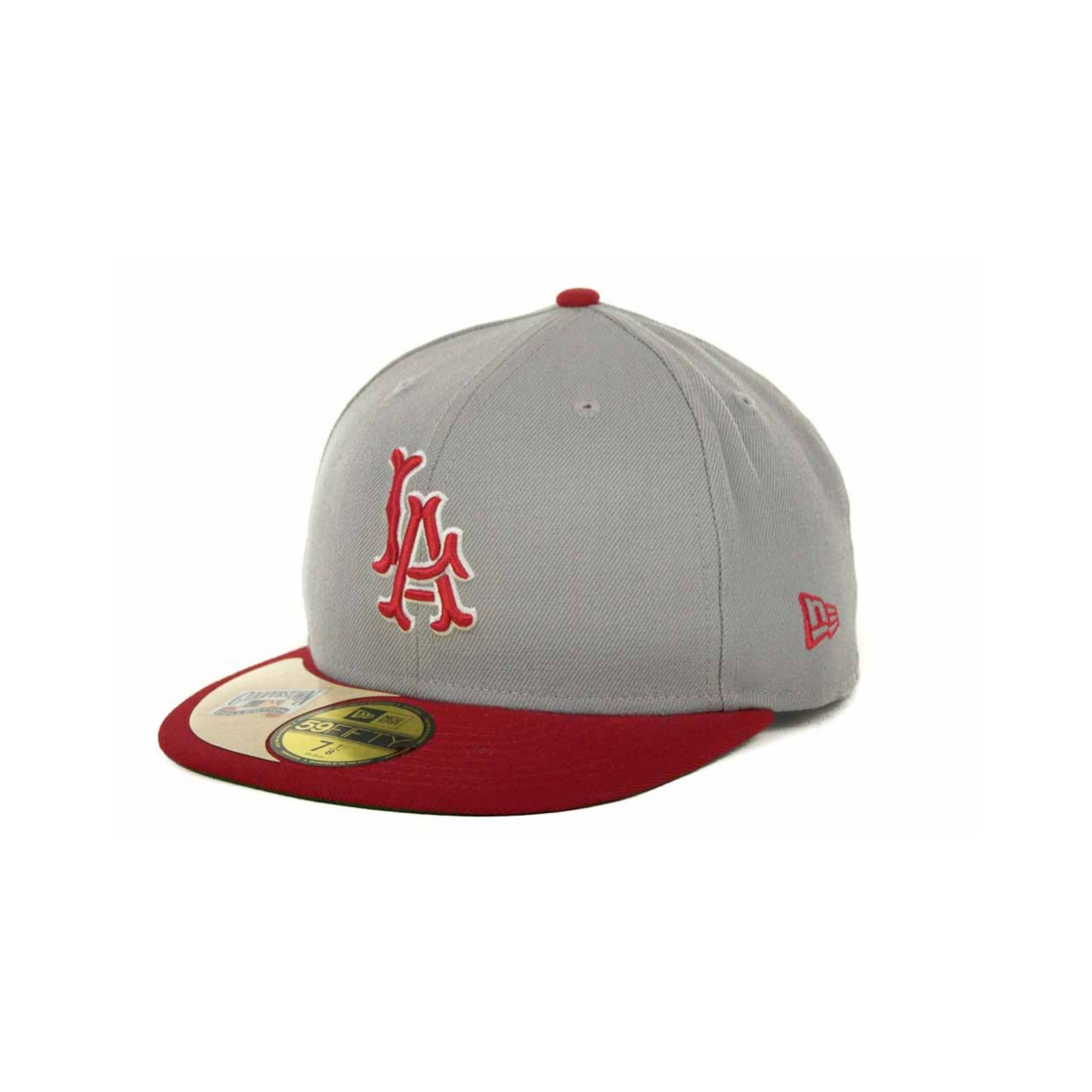 los angeles angels fitted hat patch