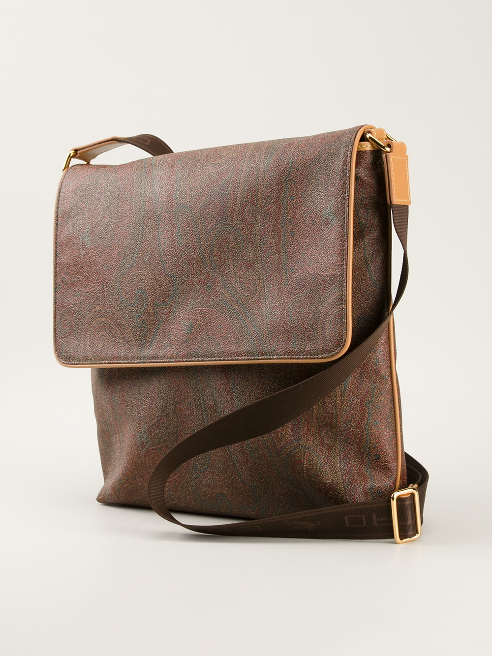 Etro Multicolor Paisley Print Messenger Bag For Men