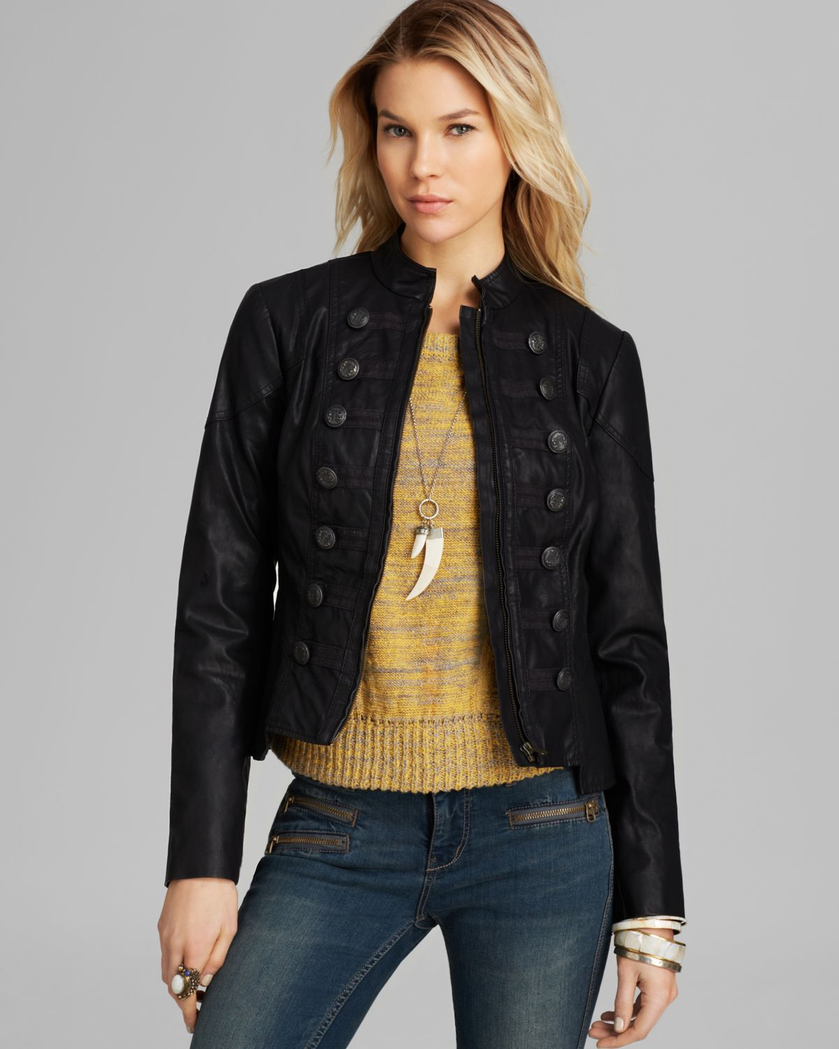 military jacket leather