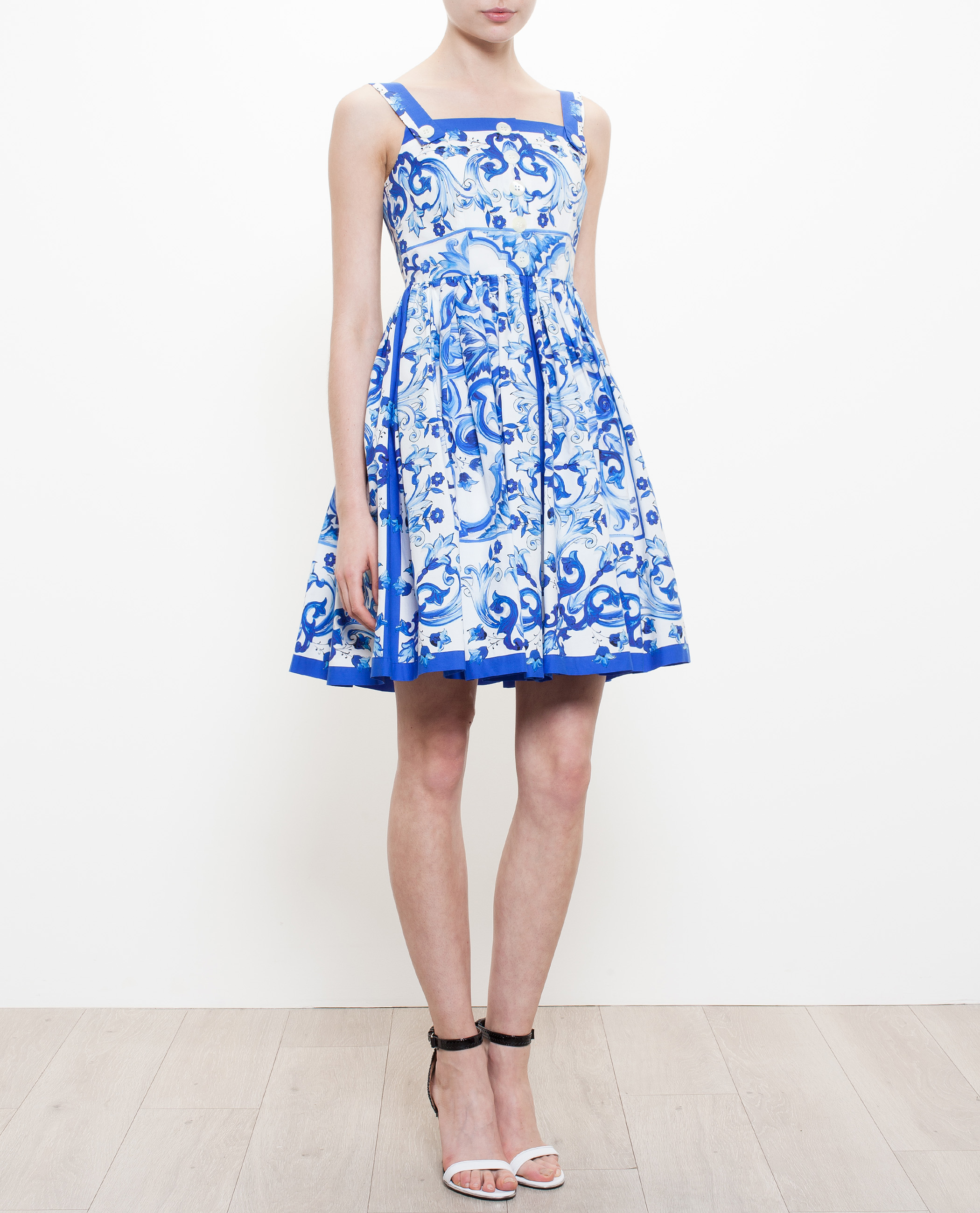 Dolce & Gabbana 'Majolica' Dress in Blue | Lyst Australia