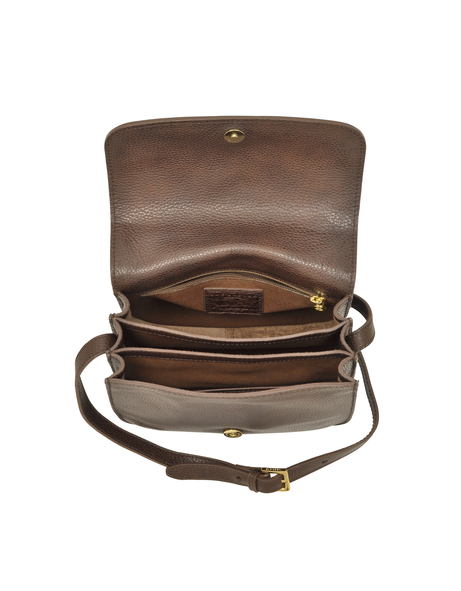 Lyst The Bridge Sfoderata Soft Dark Brown Leather Crossbody Bag In Gallery
