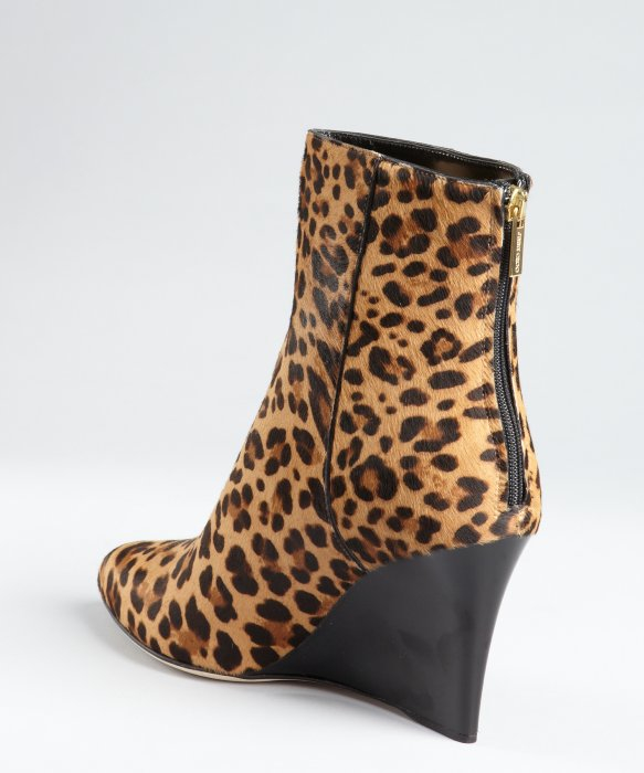 leopard print wide calf boots