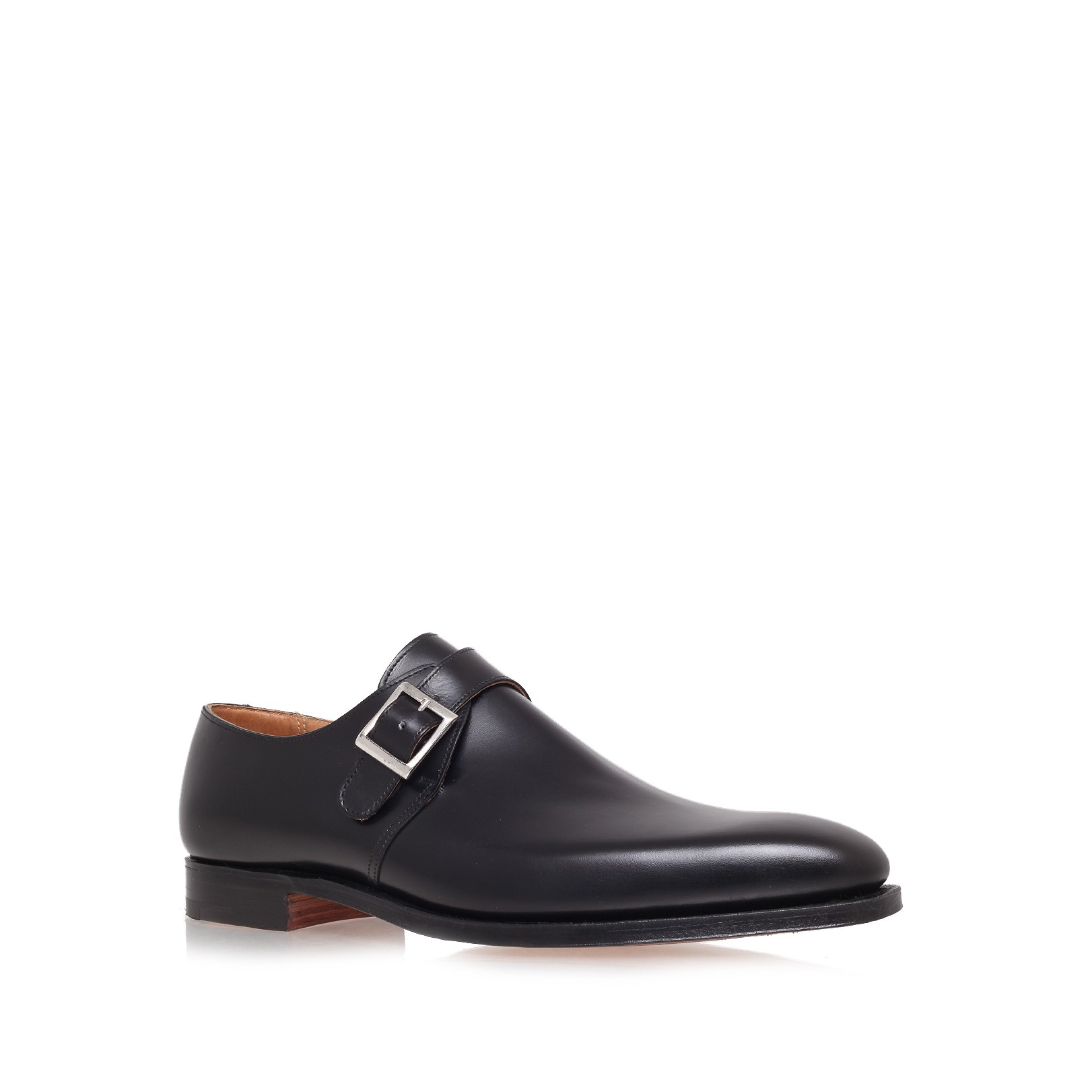 Crockett and Jones SingleStrap Leather Monk Shoes in Black for Men Lyst