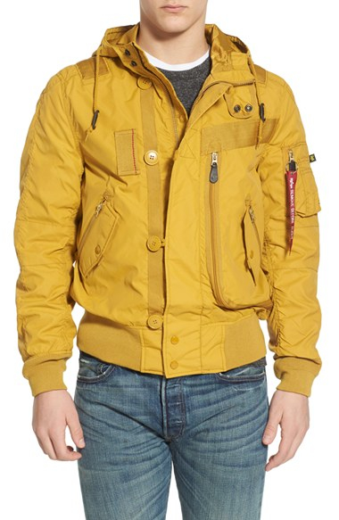 alpha industries yellow parka