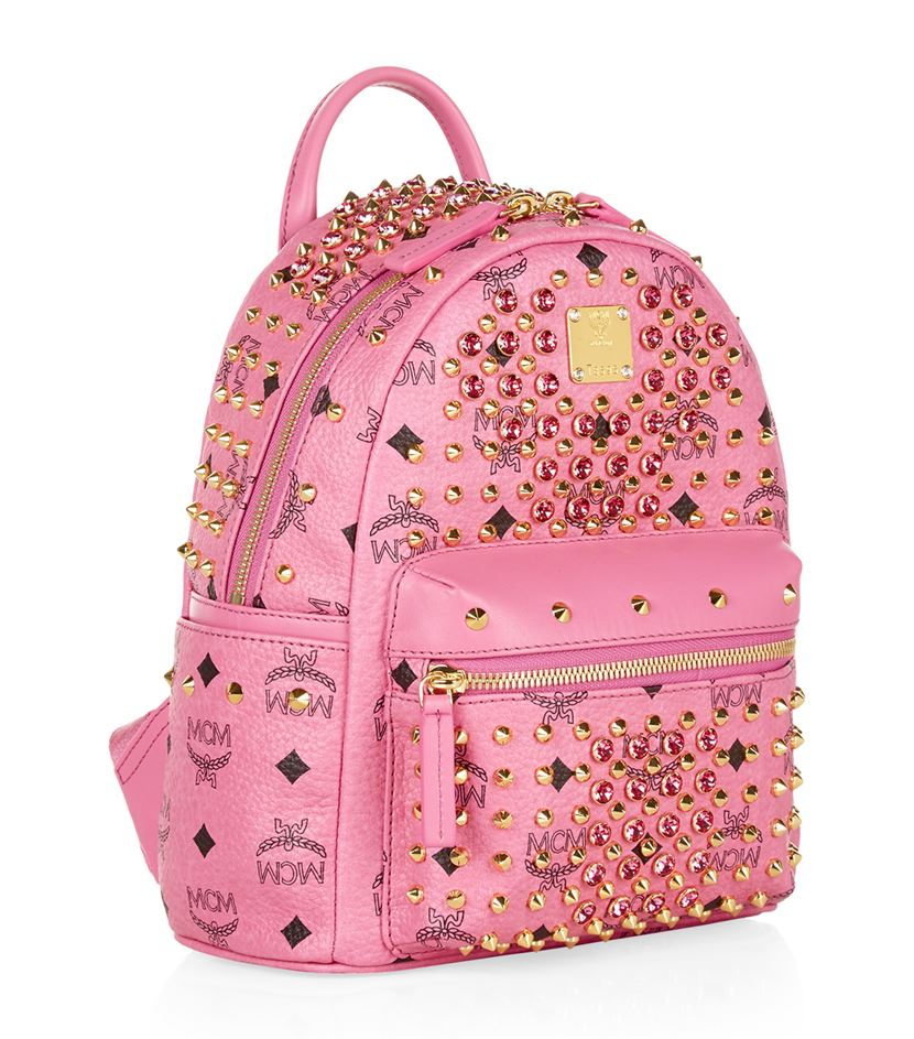 Mcm Mini Diamond Visetos Backpack in Pink | Lyst