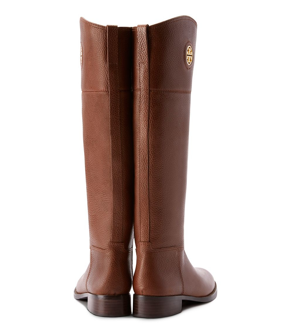 Tory Burch Leather Junction Riding Boot in Almond (Brown) - Lyst