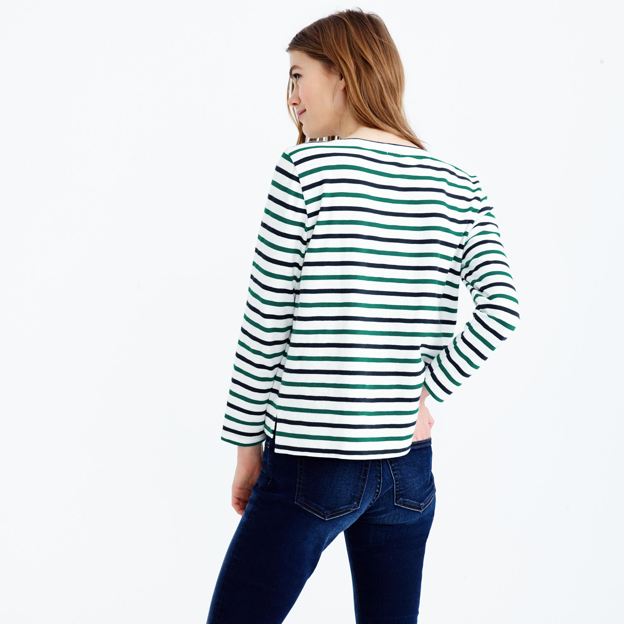 j crew striped tunic