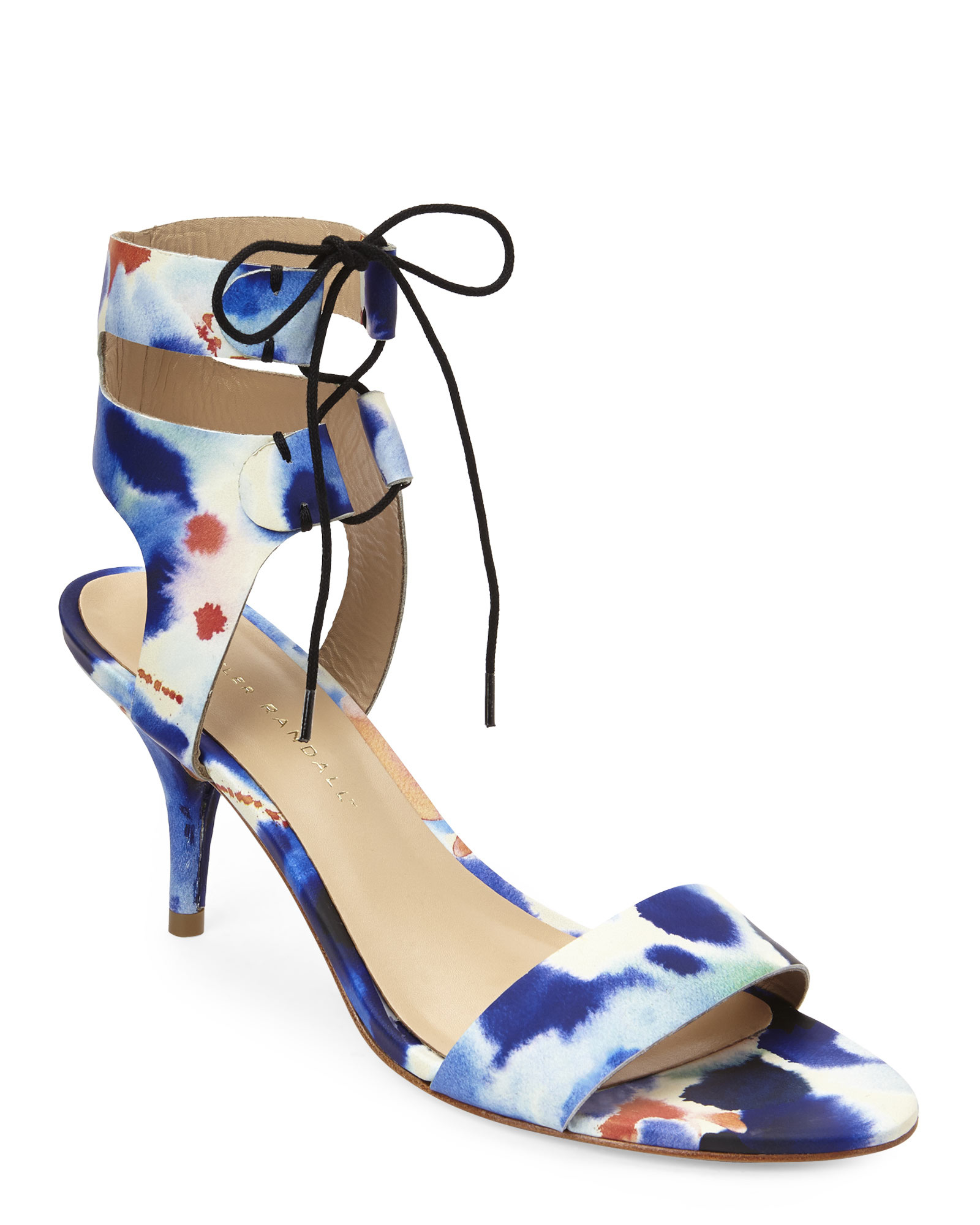 blue floral sandals