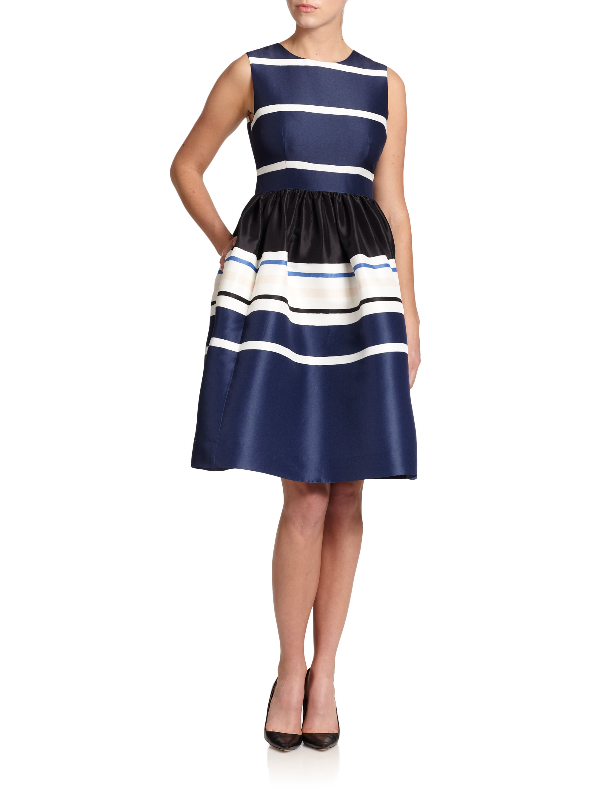 Lyst Kate Spade New York Holiday Striped Dress in Blue