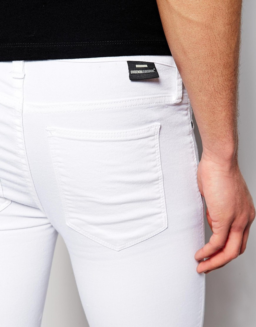 Dr. Denim Denim Jeans Kissy Low Spray On Extreme Super Skinny White for Men  - Lyst