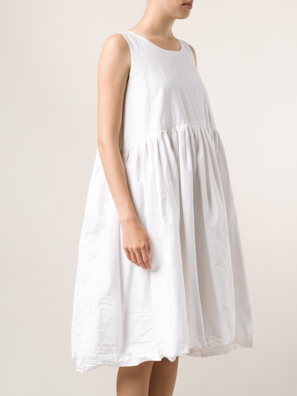 pleated babydoll dress