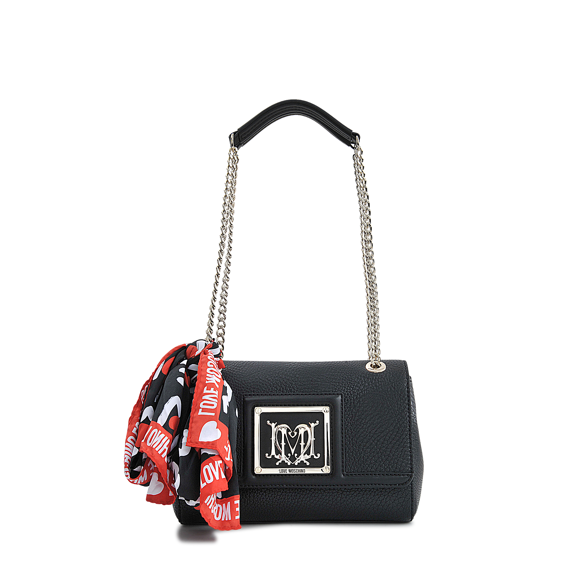 Love moschino I Love Scarf Flap Bag in Black Lyst