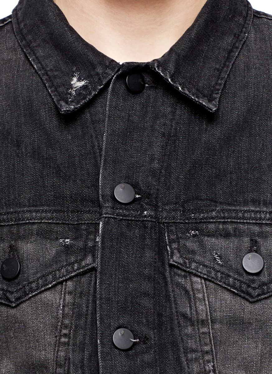 j brand black denim jacket