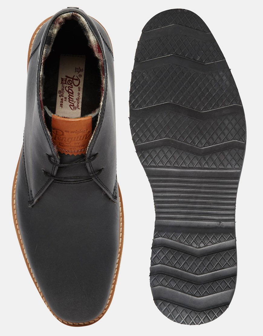 Original Penguin Leather Desert Boots 