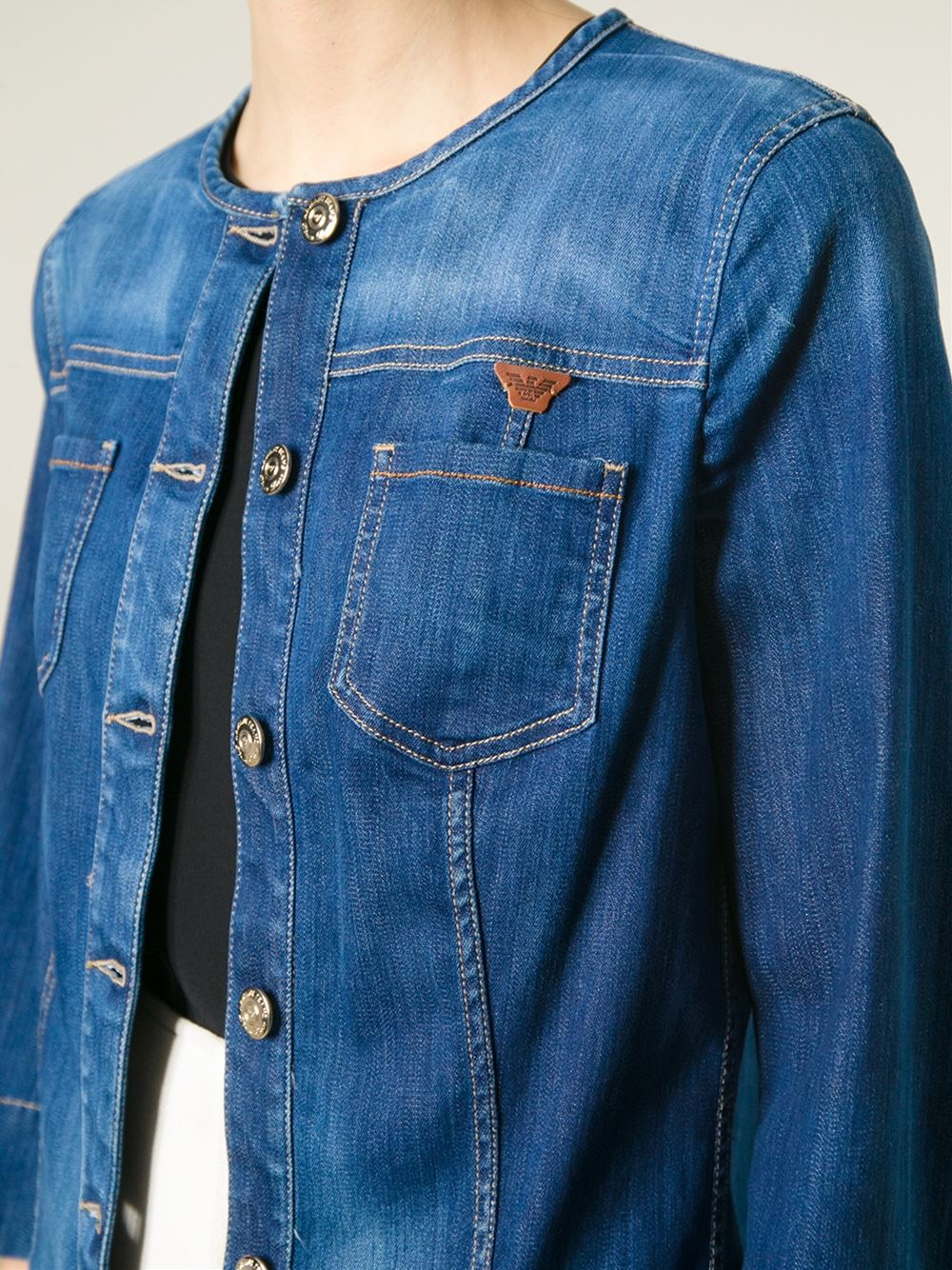 8192円 トラスト 90s ARMANI JEANS Faded Colorless Jacket