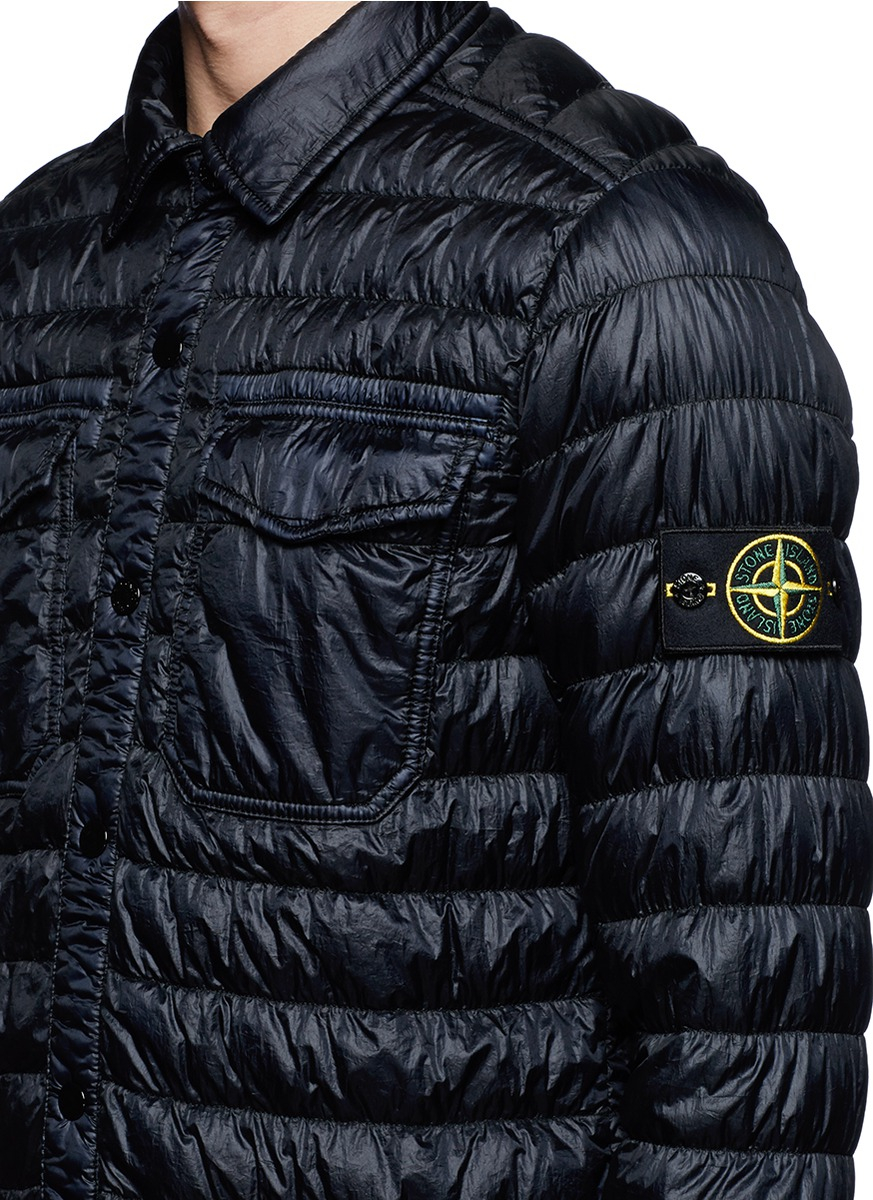 Stone Island Padded Puffer Jacket in Black for Men | Lyst