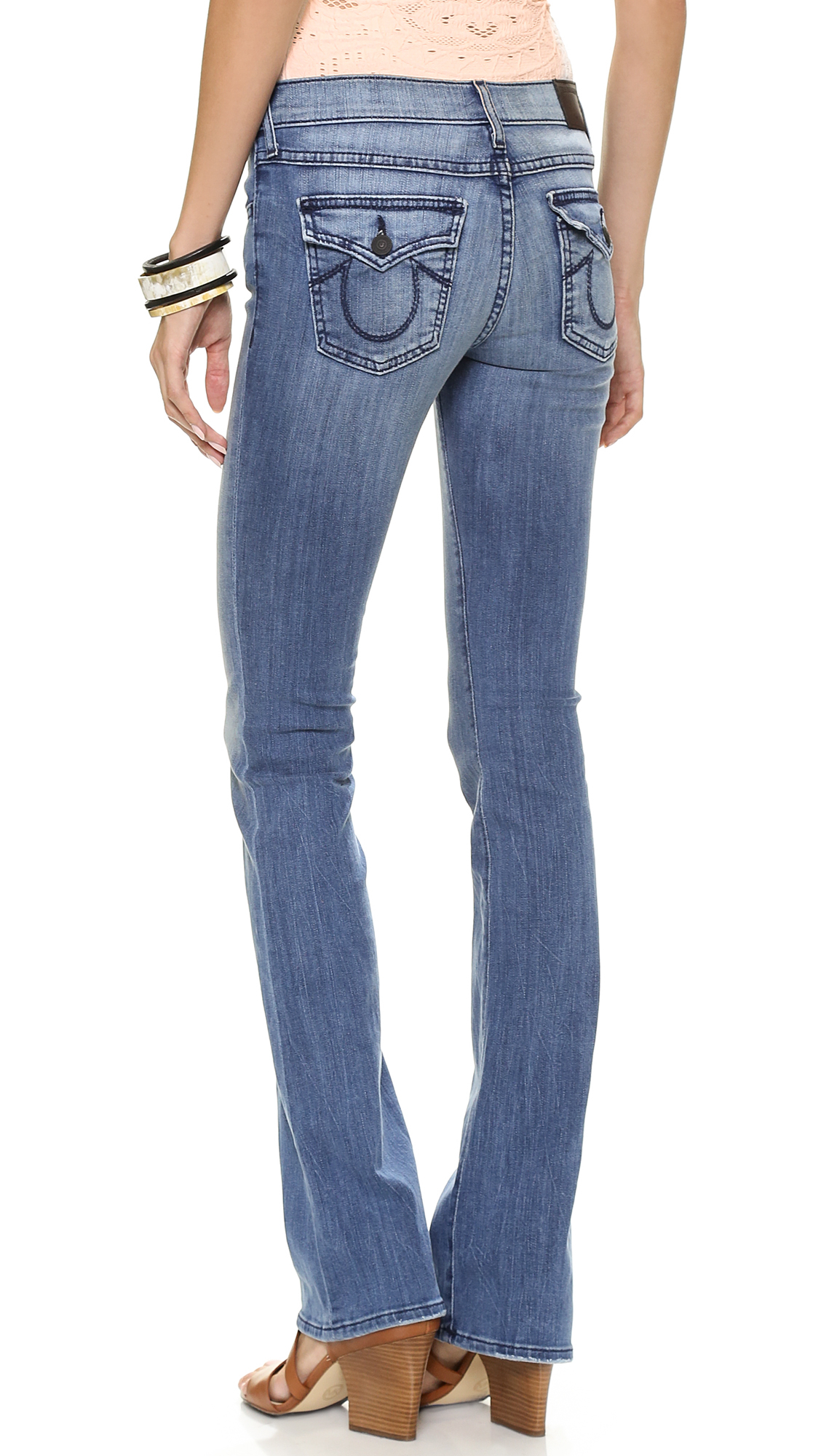 jeans rise mid religion true boot cut becca mystery denim clothing lyst