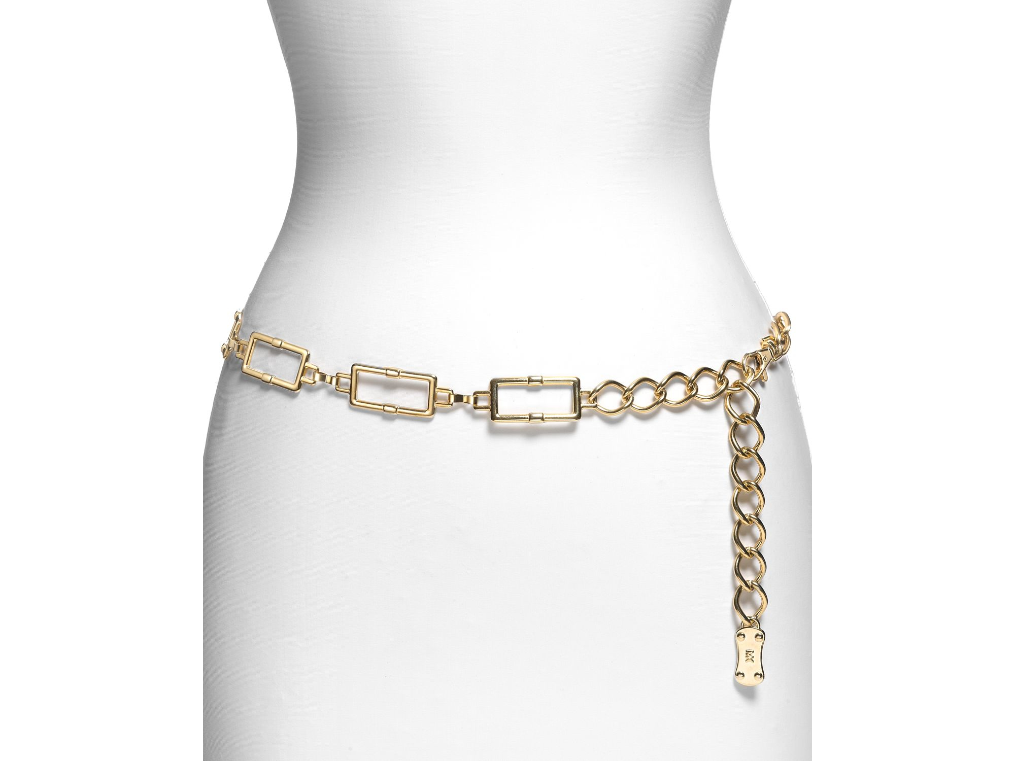 MICHAEL Michael Kors Chain Link Belt in Metallic | Lyst
