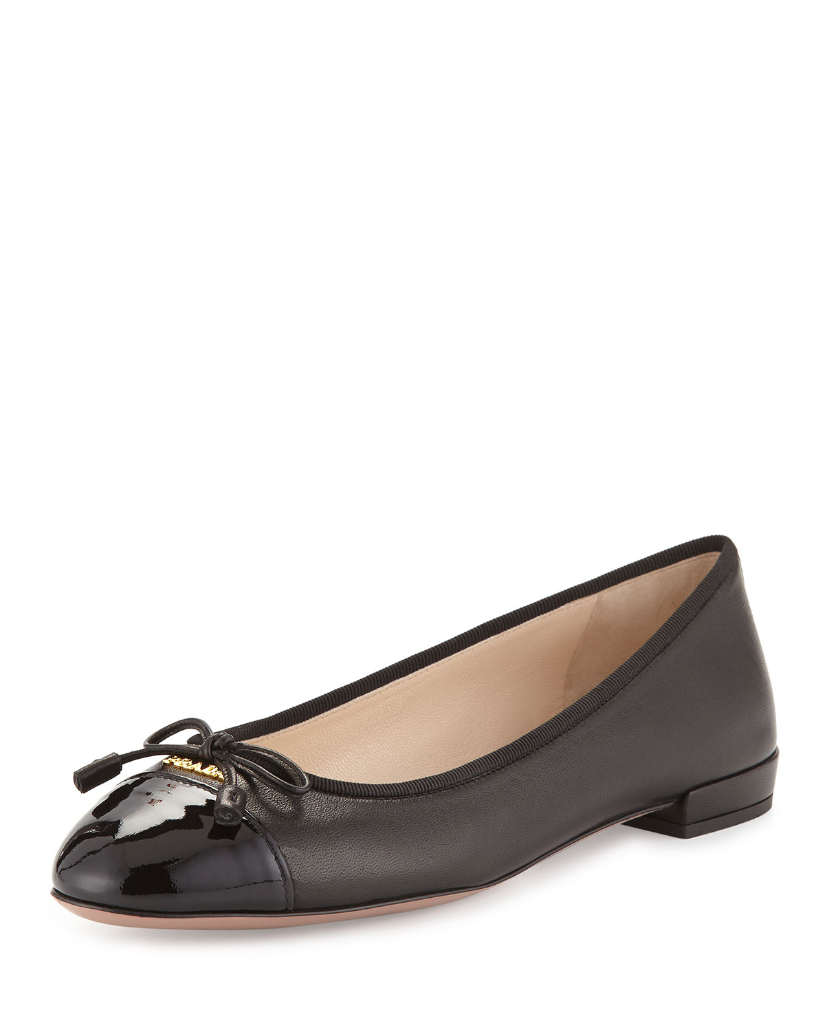 cap toe ballerina flats