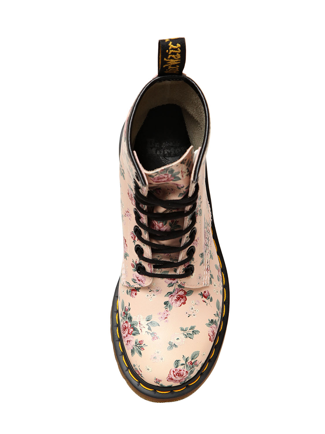Dr. Martens 30Mm Floral Printed Core Leather Boots in Light Pink (Pink ...