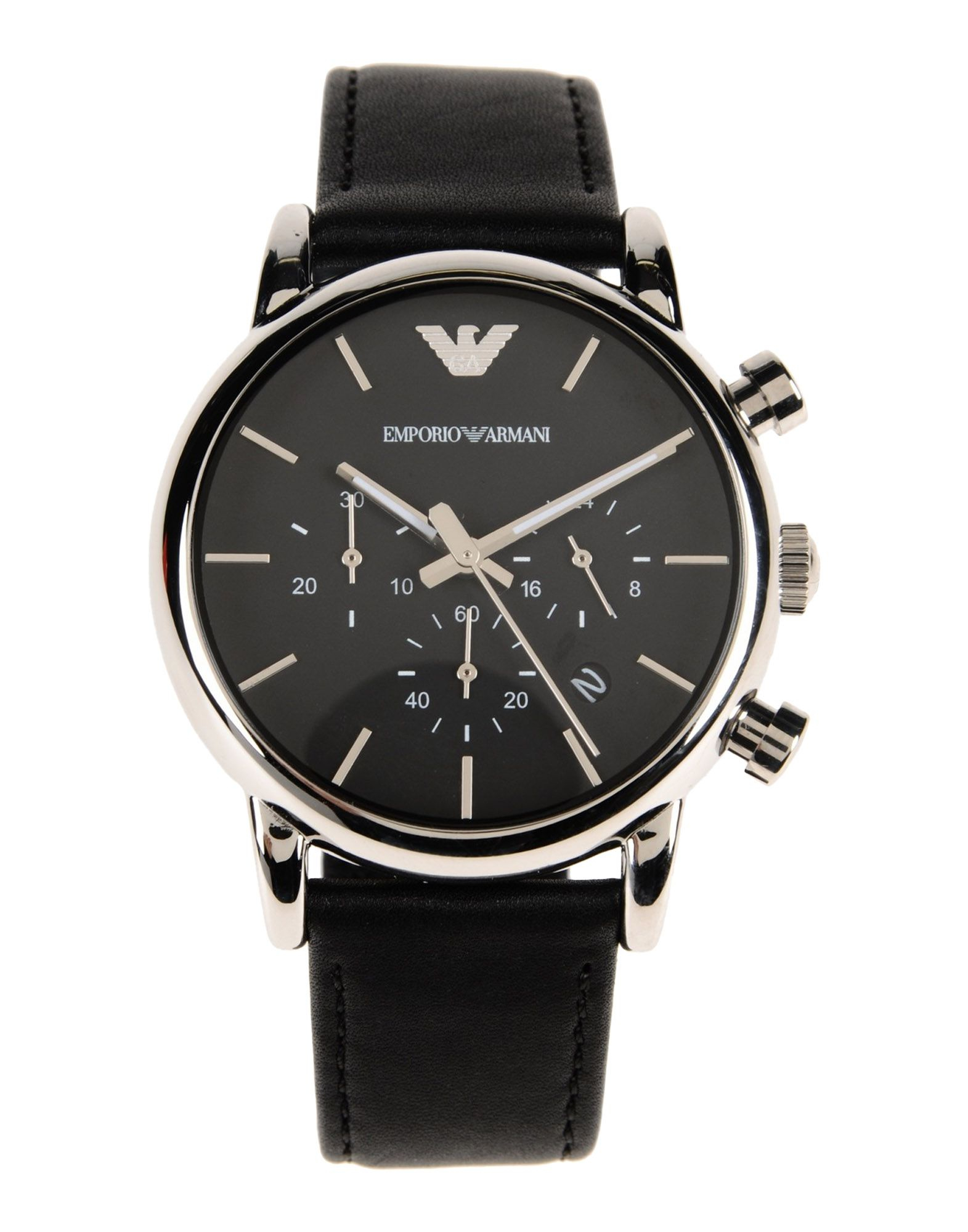 Emporio Armani Wrist Watch in Black for Men | Lyst