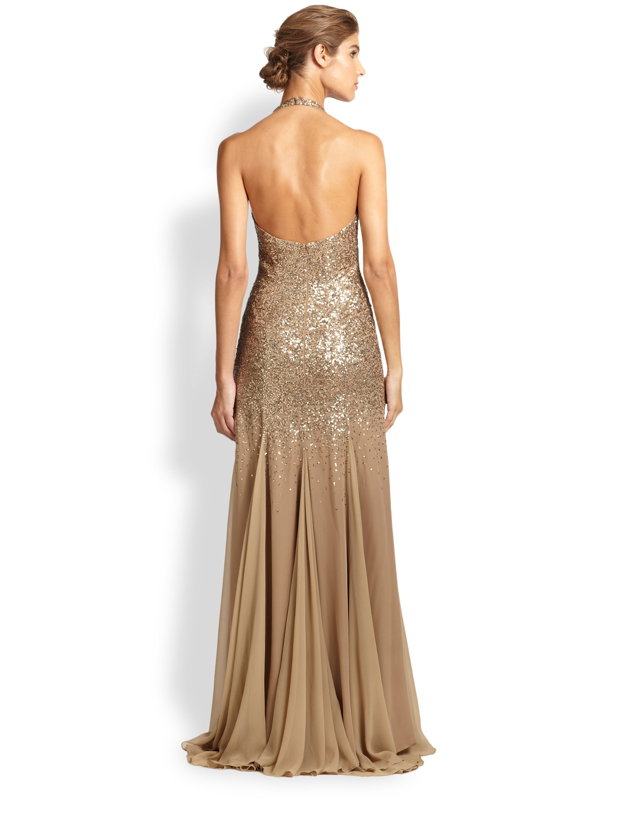 halston halter gown