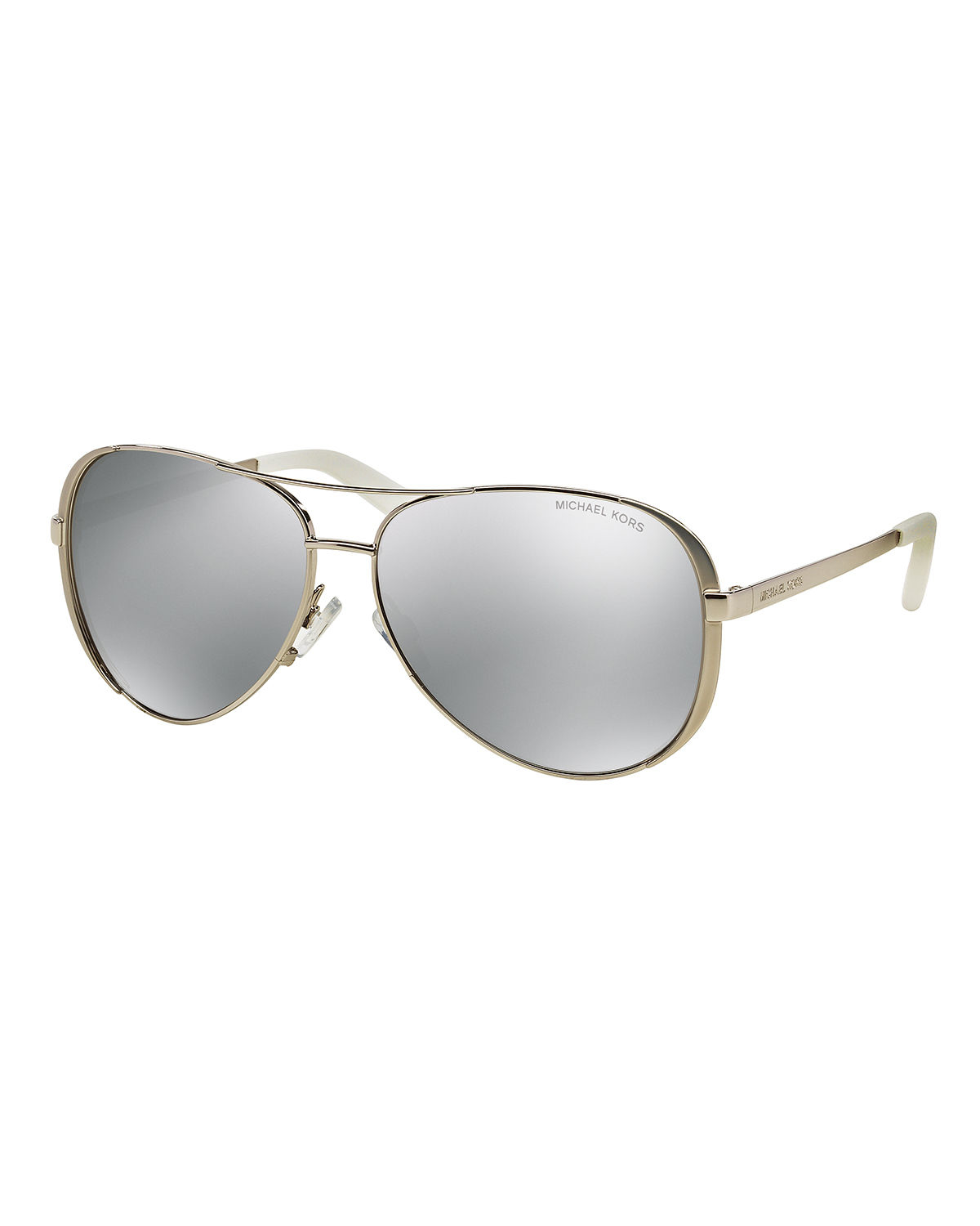 Michael Kors Polarized Aviator Sunglasses In Metallic For Men Lyst
