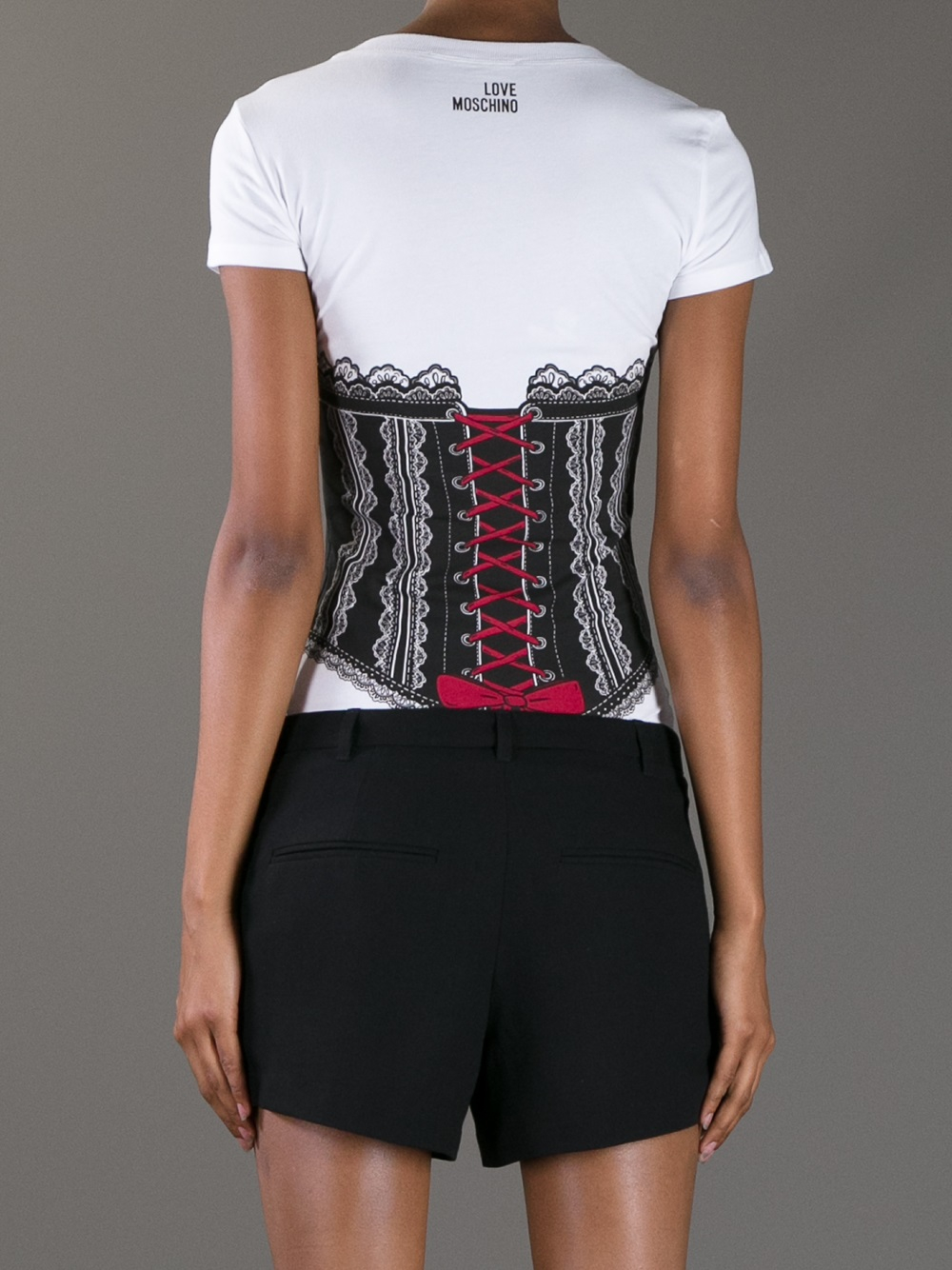 t shirt with corset print