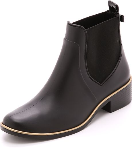 Kate Spade Sedgewick Short Rain Boots - Black in Black | Lyst