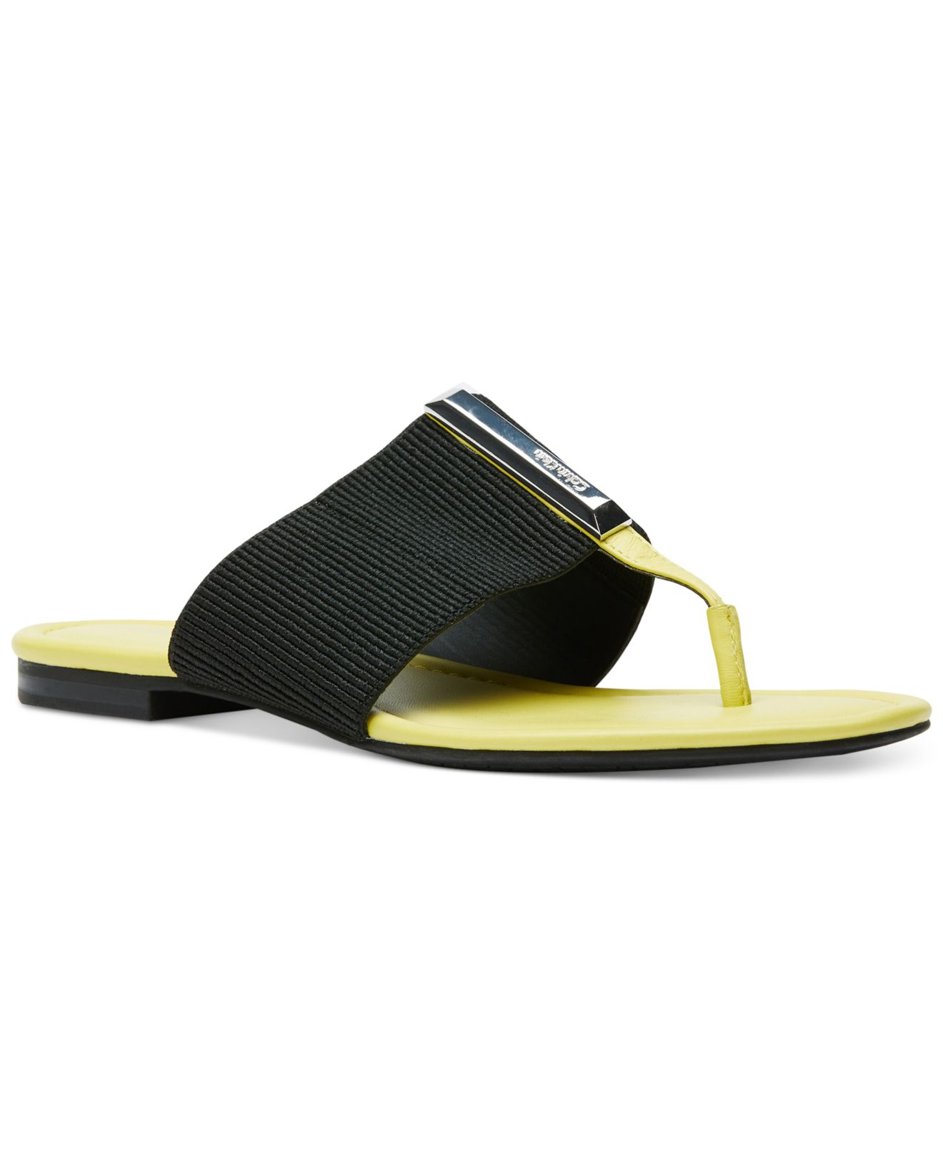 calvin klein flat sandals women's