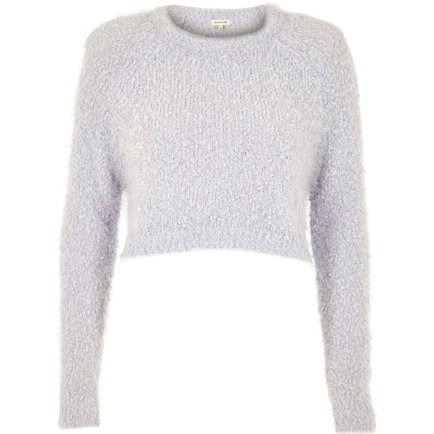 cropped jumper grey