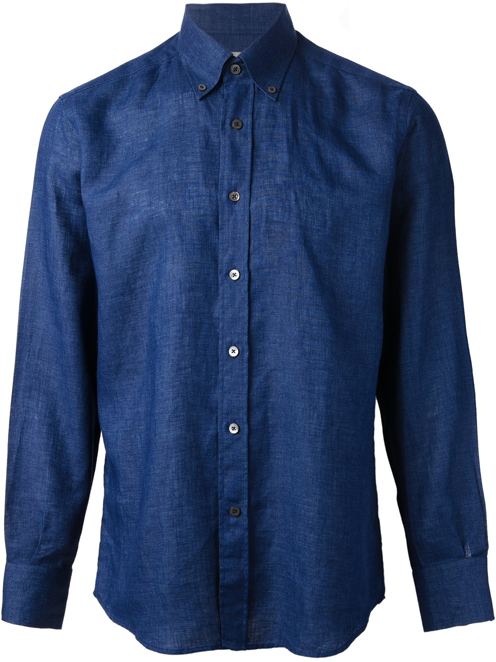 Lyst - Canali Classic Chambray Shirt in Blue for Men