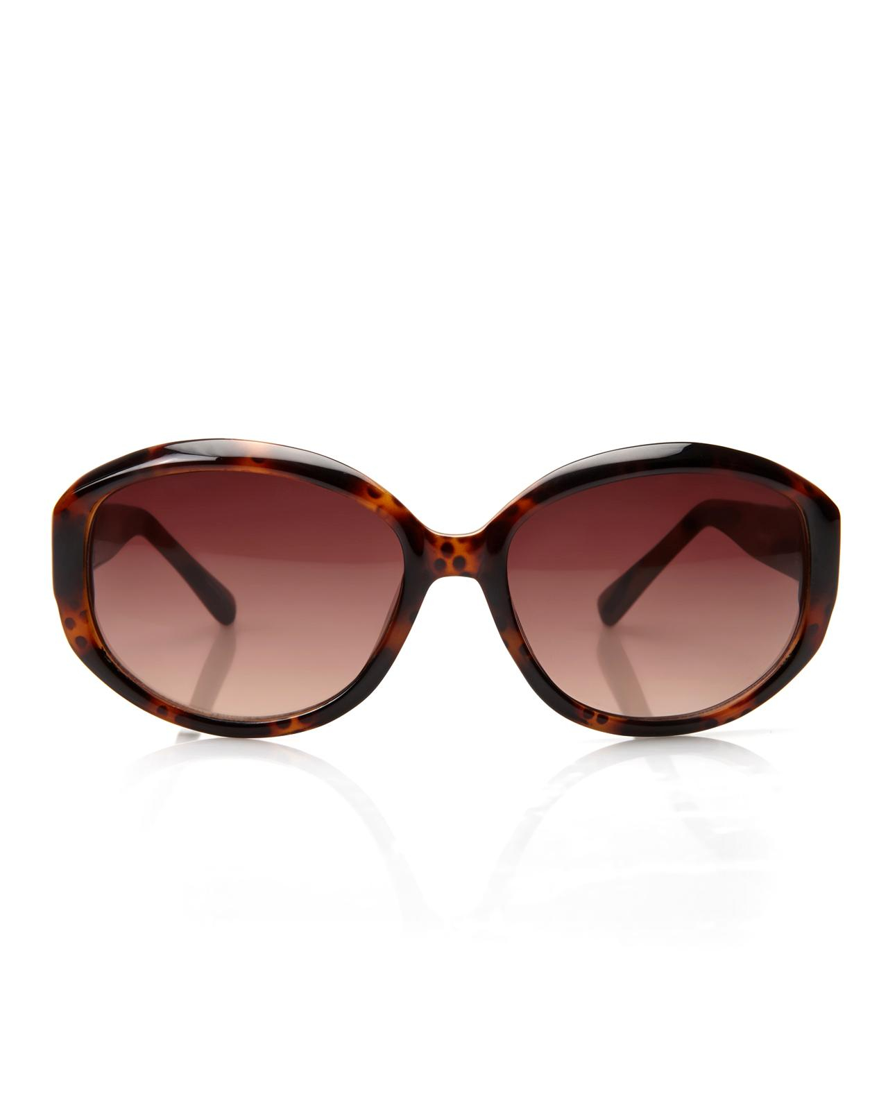 Cole haan C617 TortoiseshellLook Xl Oval Sunglasses in Brown Lyst