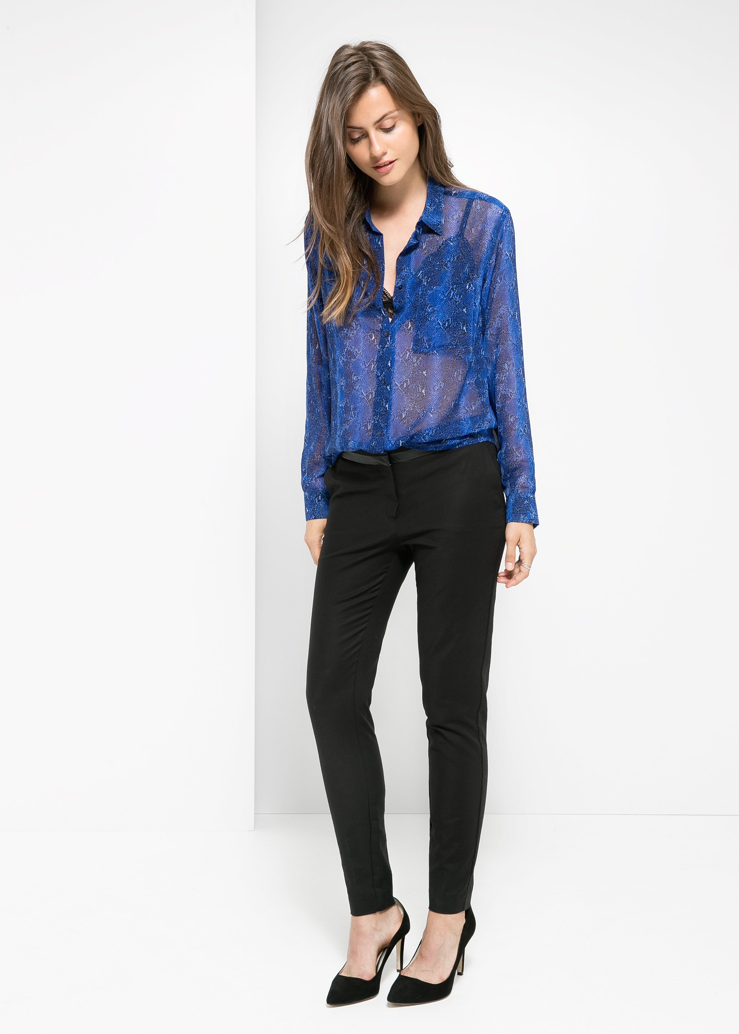 mango snake print shirt