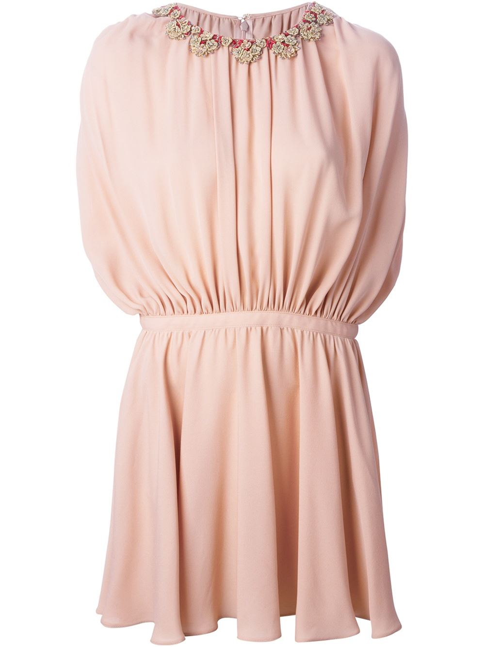 Valentino Embellished Collar Dress in Pink (pink & purple) | Lyst