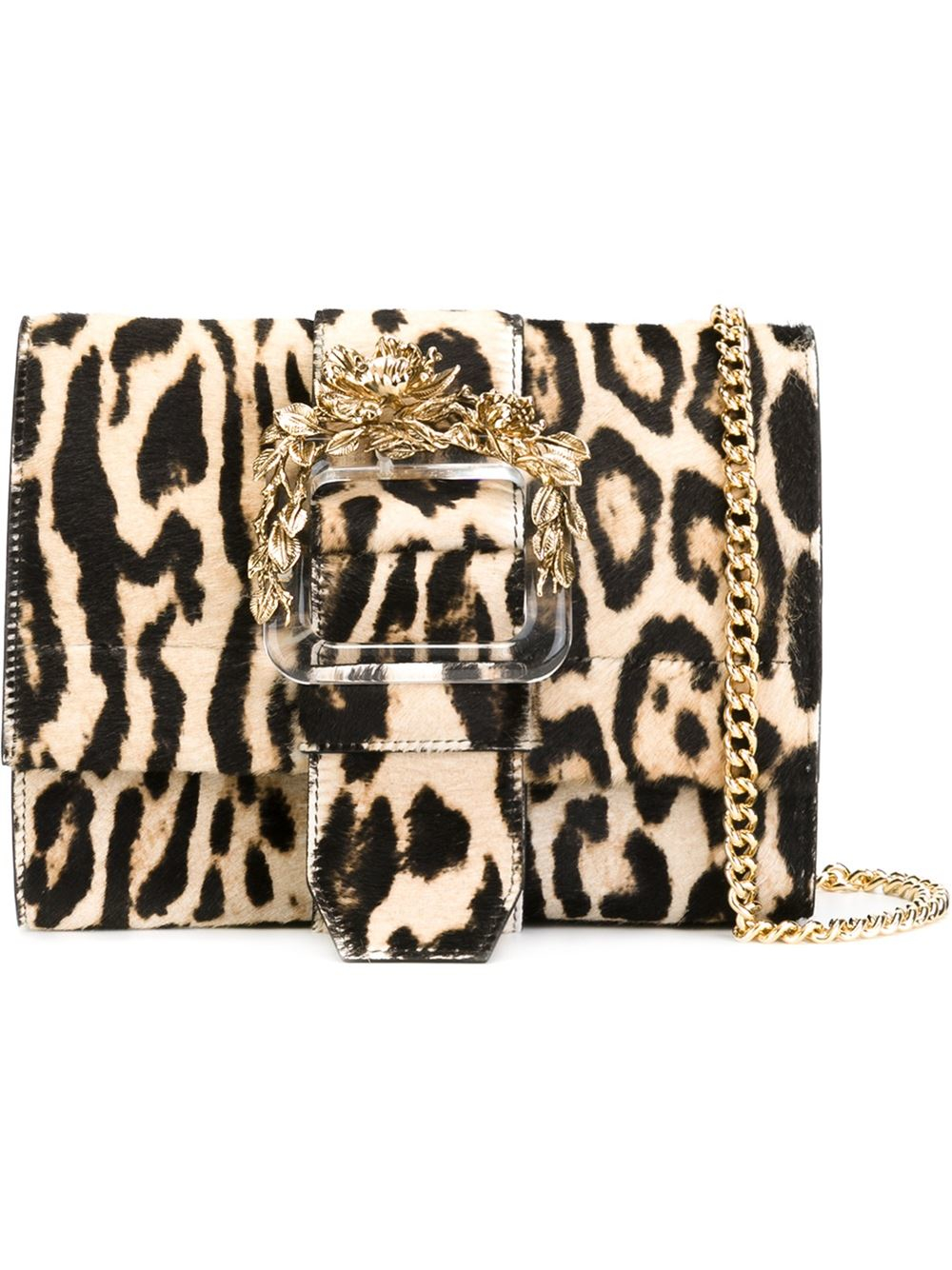 roberto cavalli leopard bag