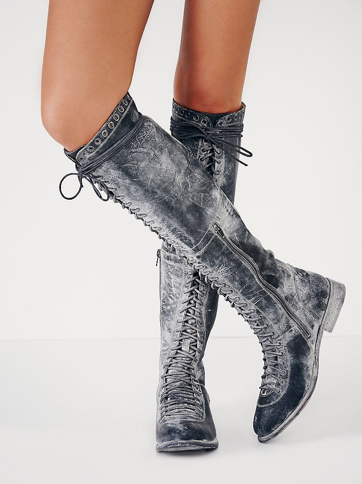 ladies tall lace up boots