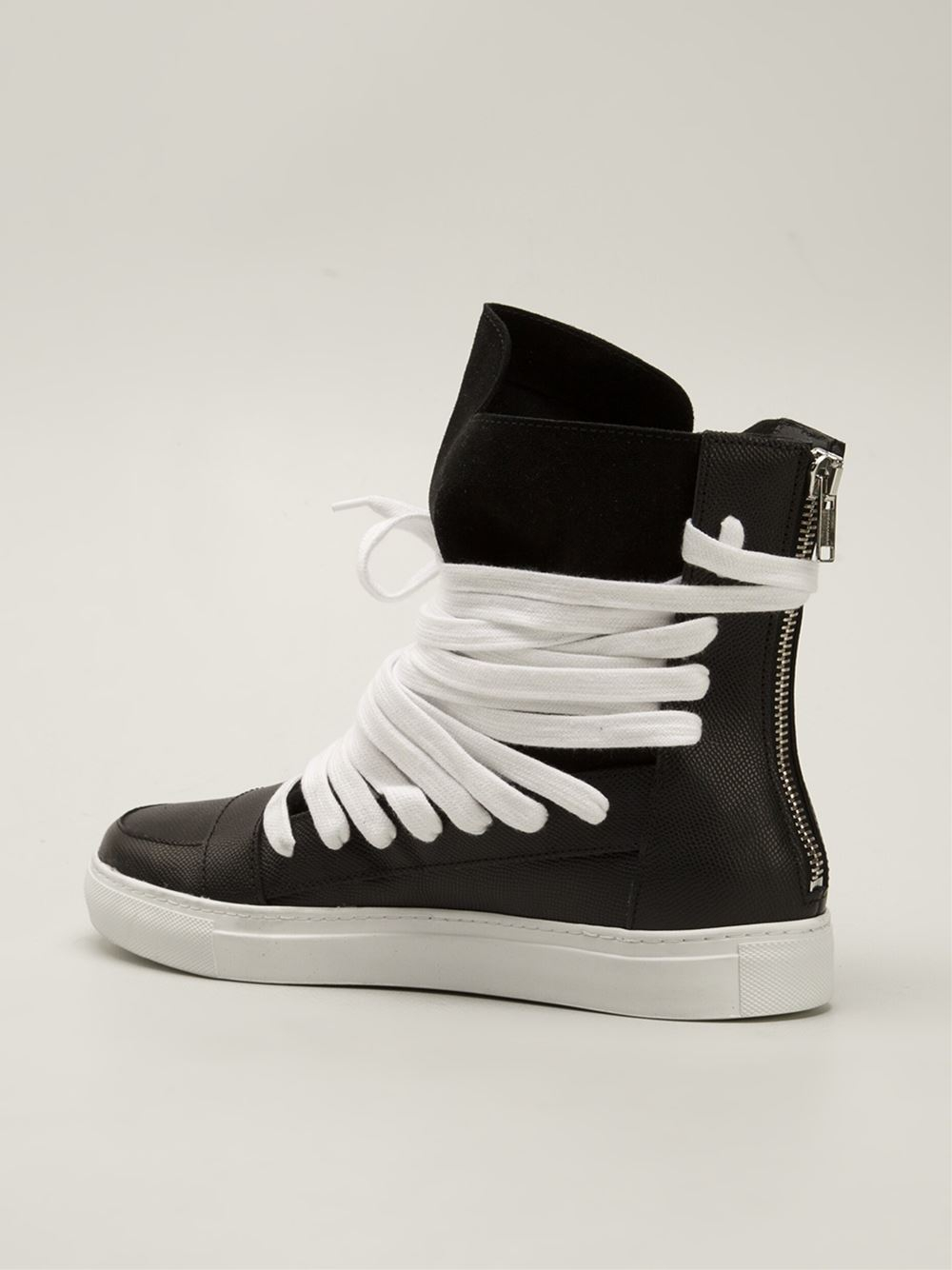 Kris Van Assche Panelled Hi-Top Sneakers in Black for Men | Lyst