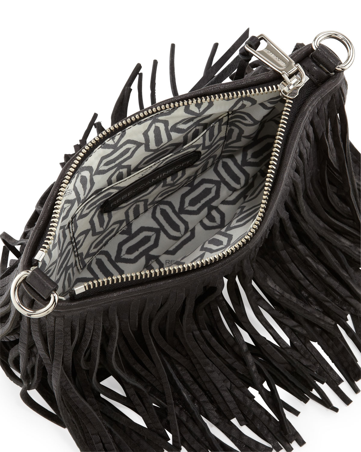 Rebecca Minkoff Finn Fringe Crossbody Bag Black Lyst
