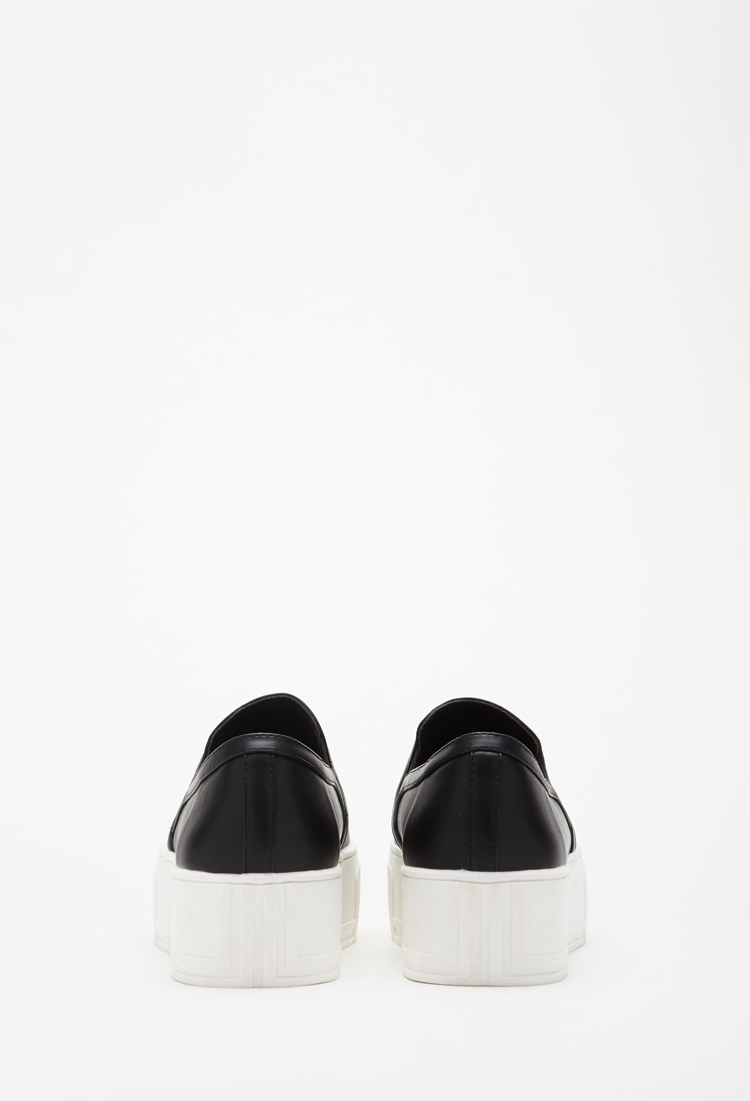 faux leather slip on