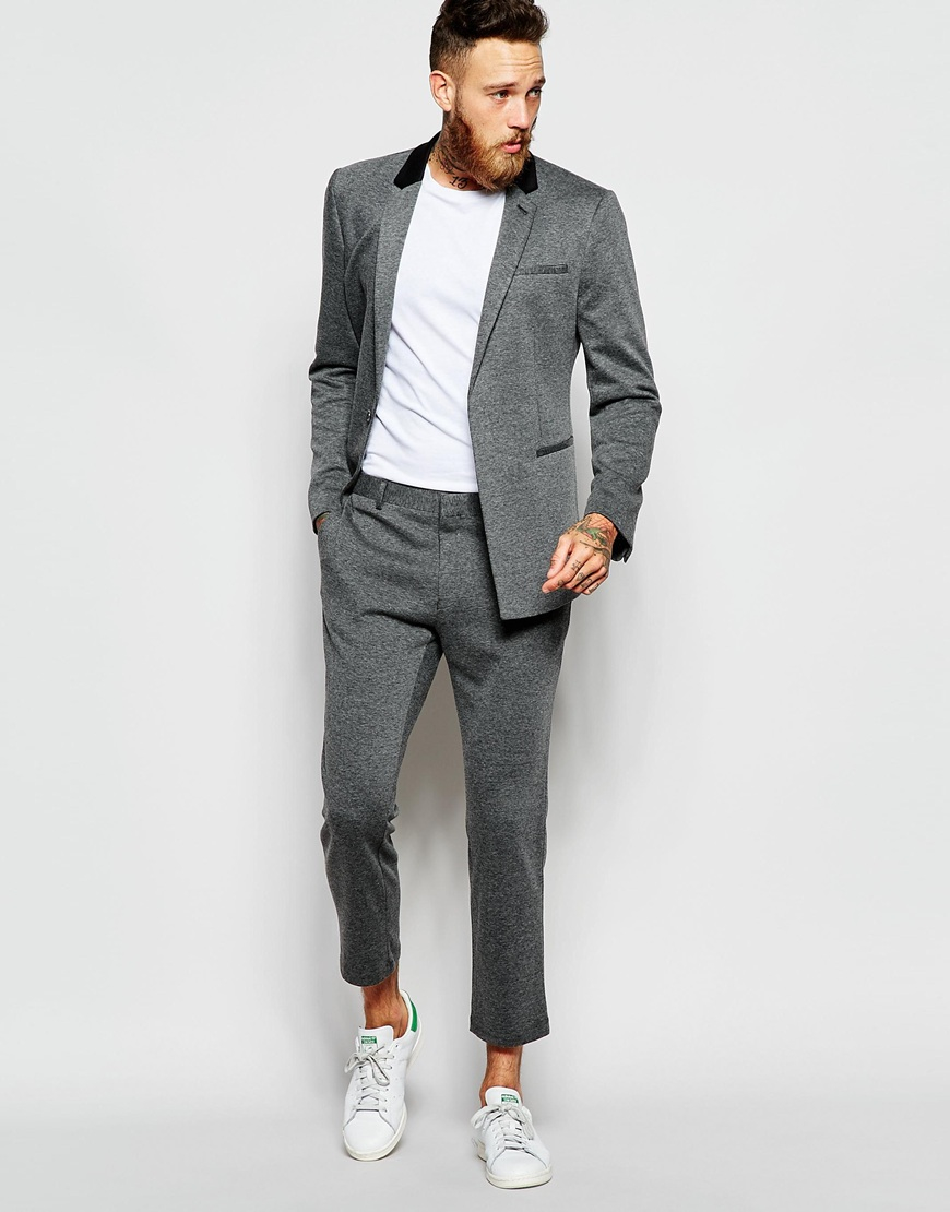 skinny cropped suit pants