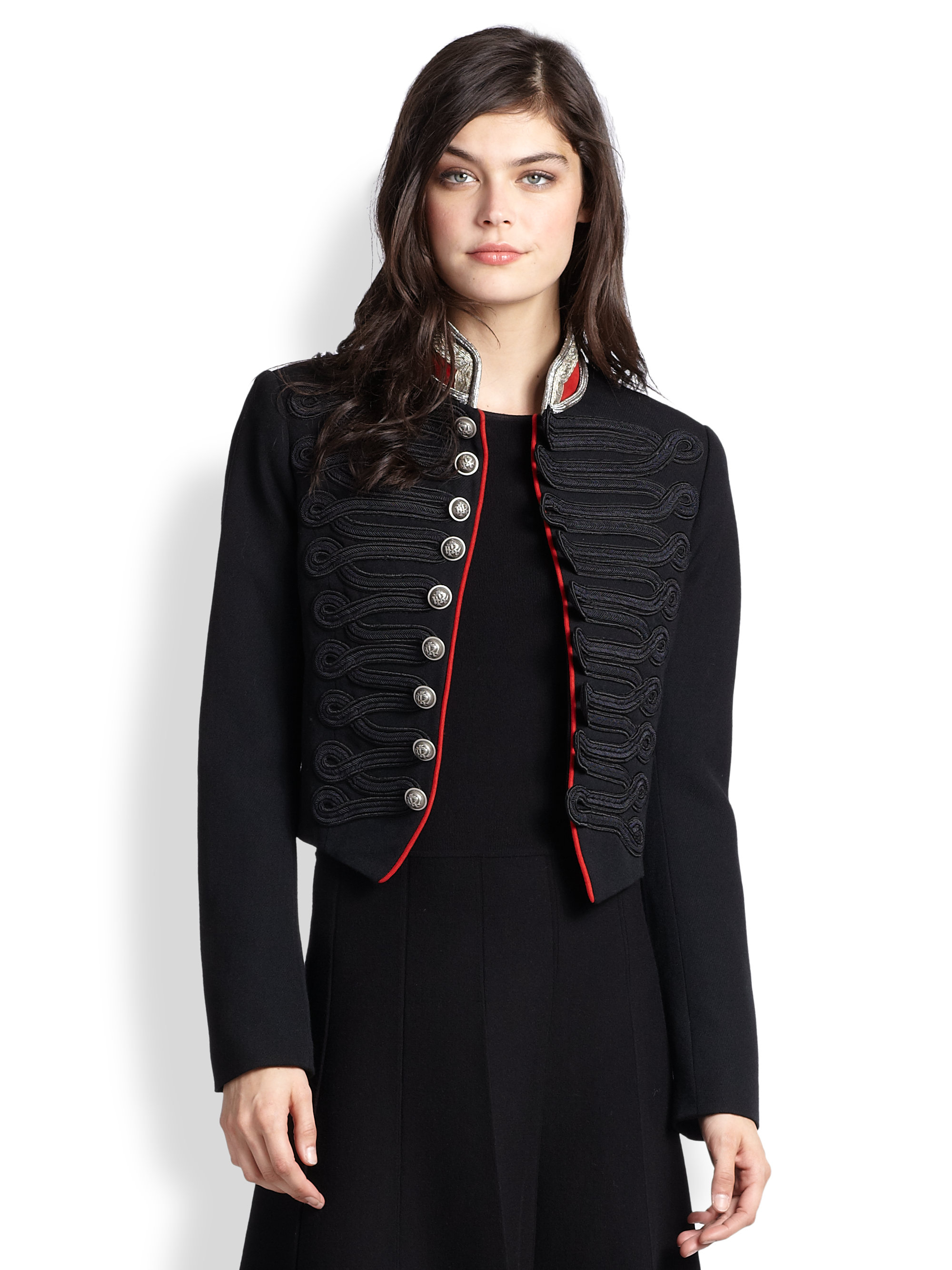 Polo Ralph Lauren Military Officer'S Jacket in Black - Lyst