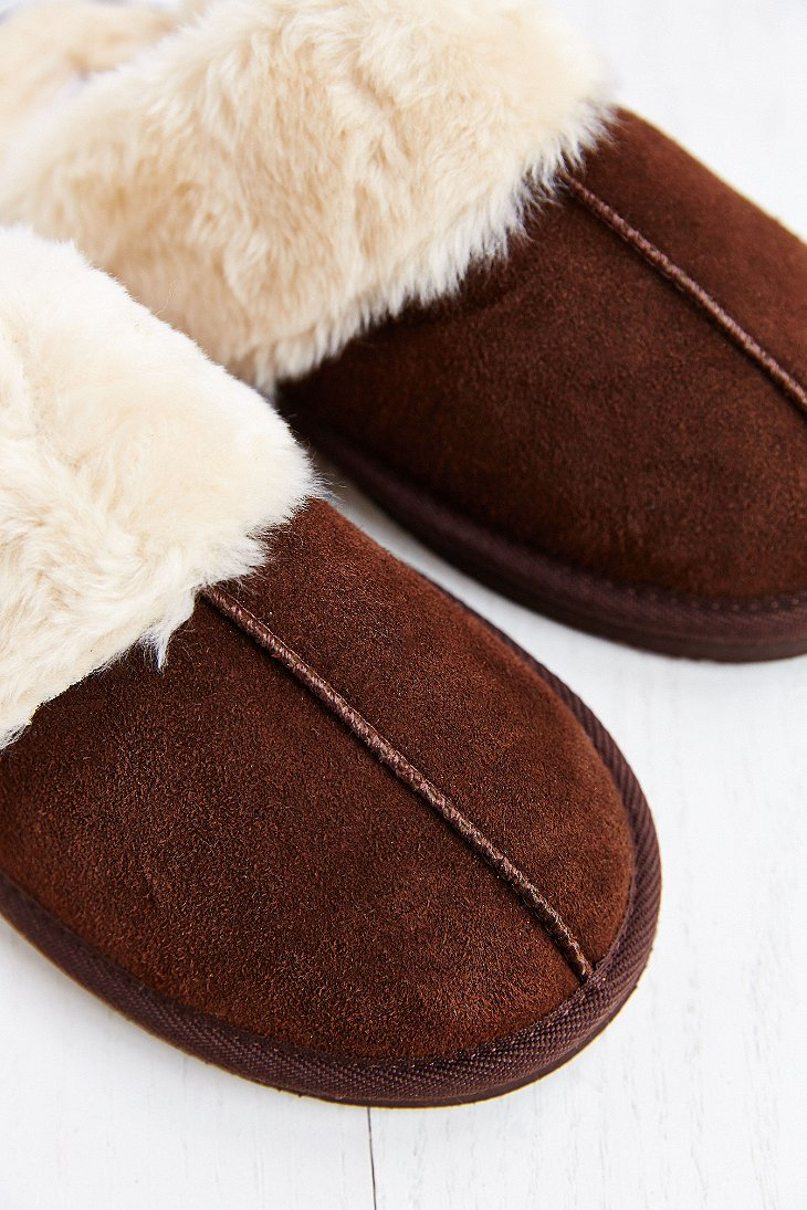 minnetonka chesney suede mule slipper