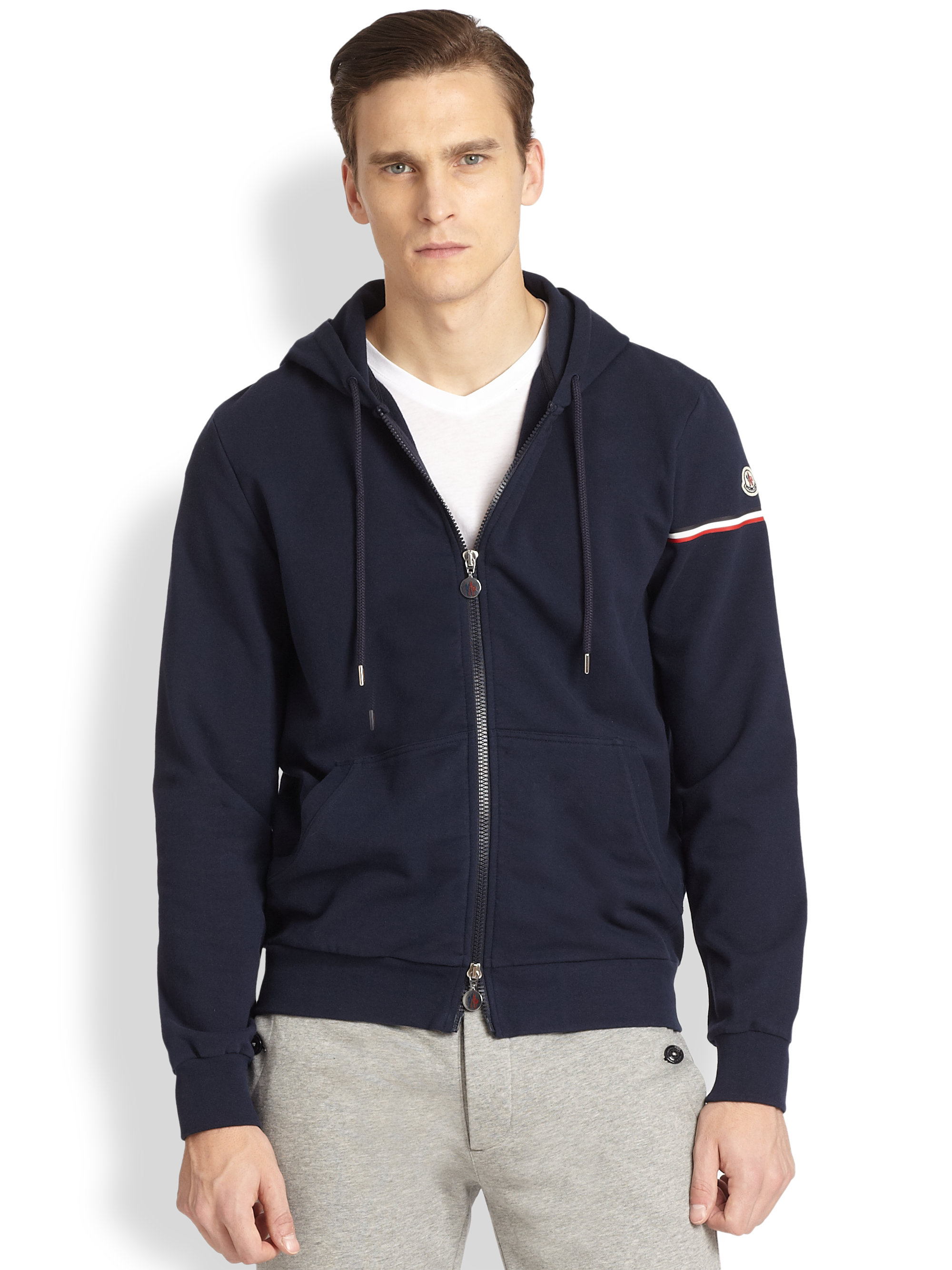 Moncler Maglia Hoodie in Blue for Men 