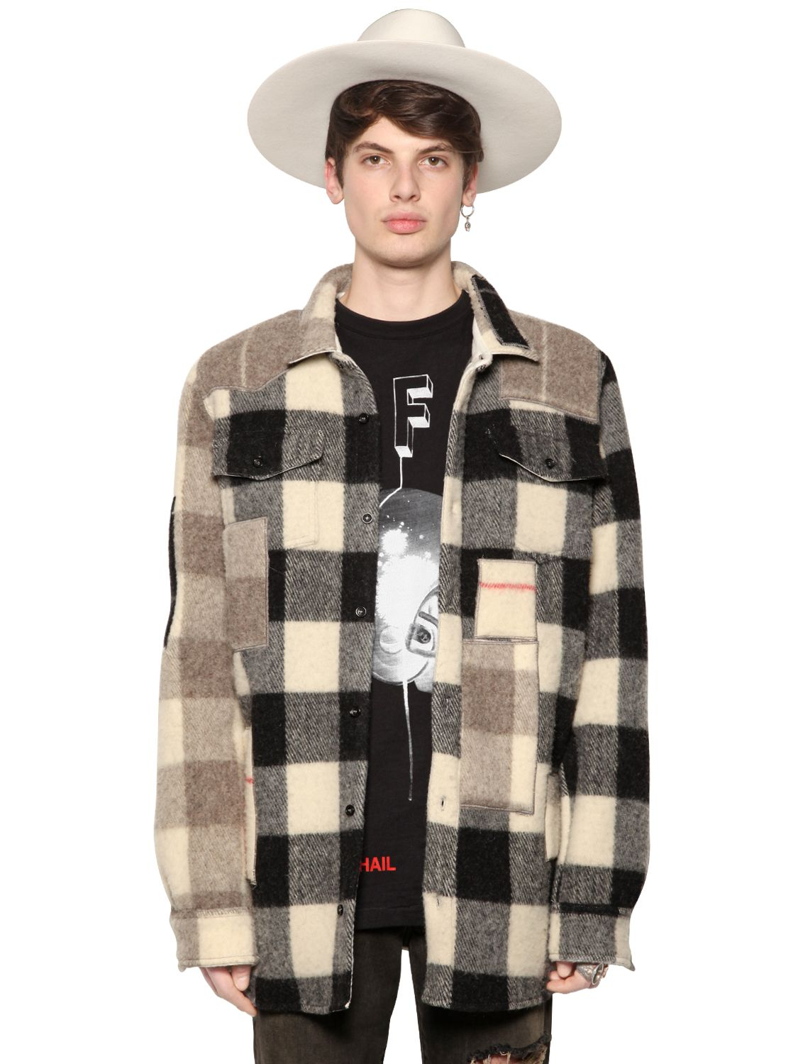 mens off white flannel