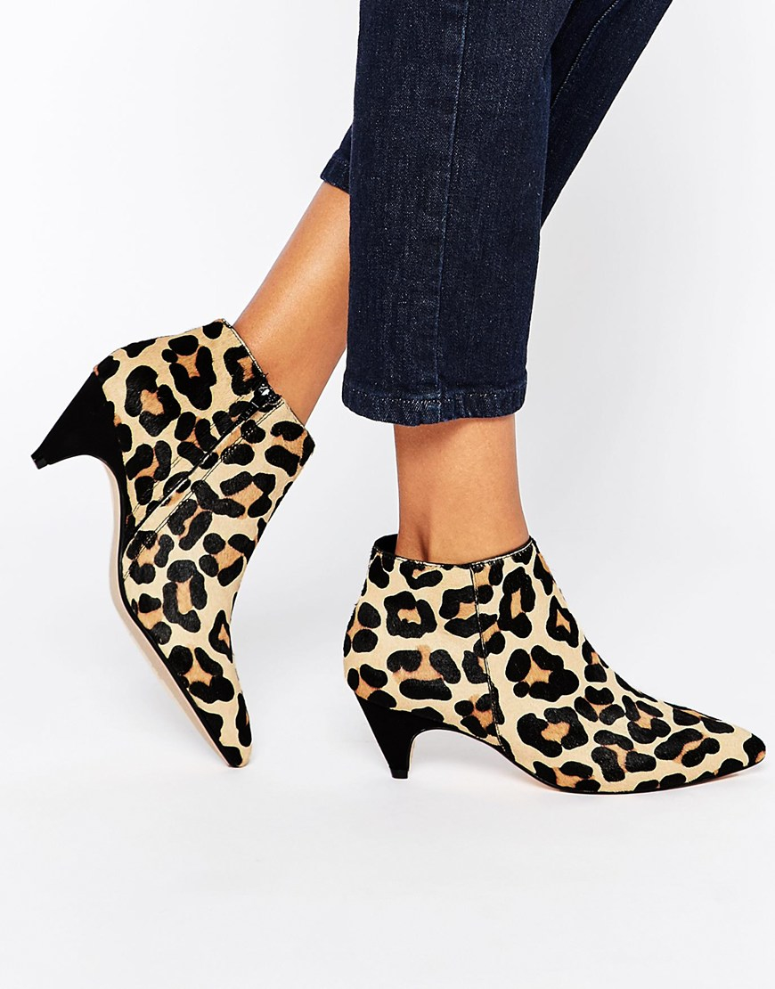 black animal print boots