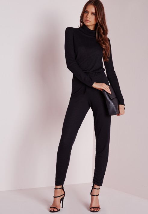 ribbed jumpsuit long sleeve